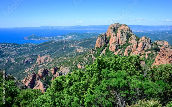 Obraz Panorama pic du cap Roux