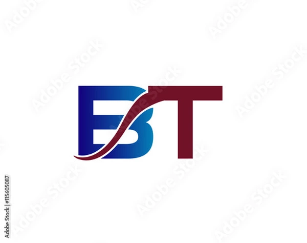 Obraz Letter B and T logo vector
