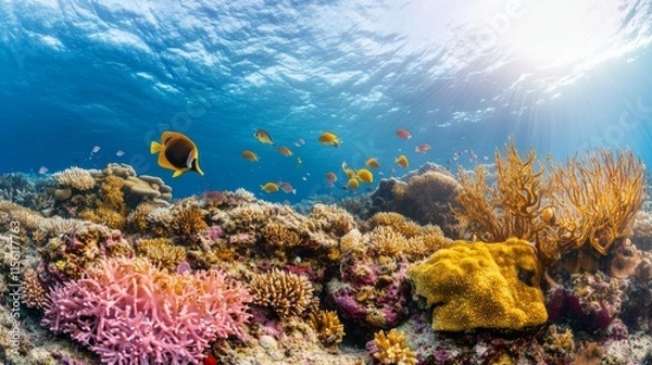 Fototapeta Pristine Underwater Environments in Natural Light