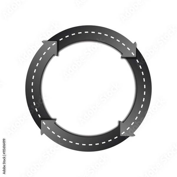Fototapeta Circles Arrow Road