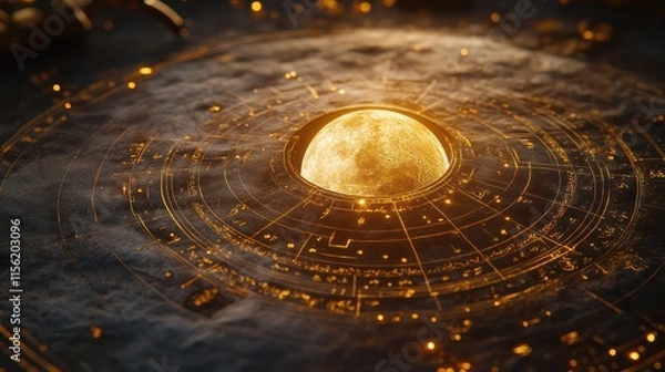Obraz Celestial Chart: Moon's Mystical Embodiment