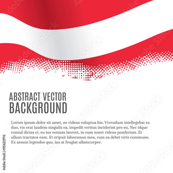 Fototapeta Vector background with Austrian flag and copy space