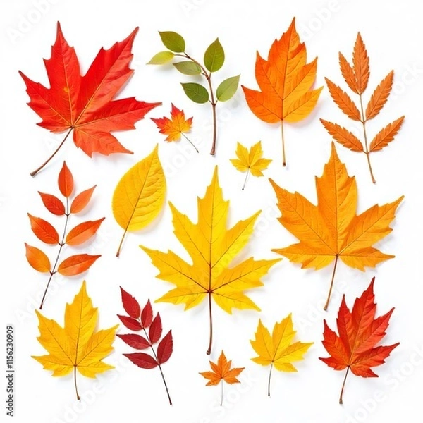 Obraz Autumn Leaves Collection Red Orange Yellow Fall Foliage