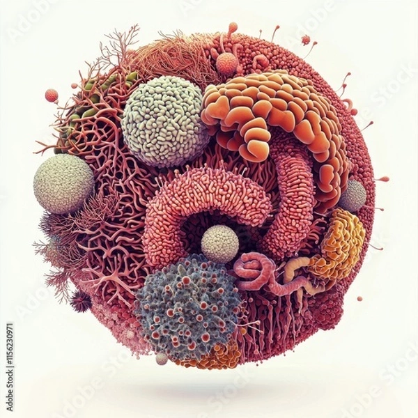 Obraz Visualization of gut microbiome for promoting healthy living.