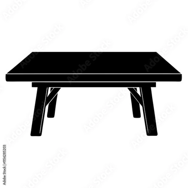 Fototapeta table isolated on white