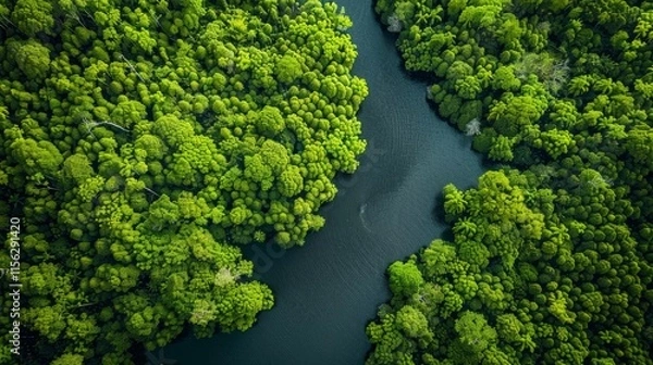 Obraz Drone photography. Ecosystem. Biodiversity