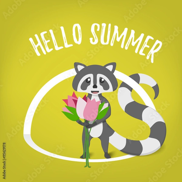 Fototapeta Postcard with the greeting