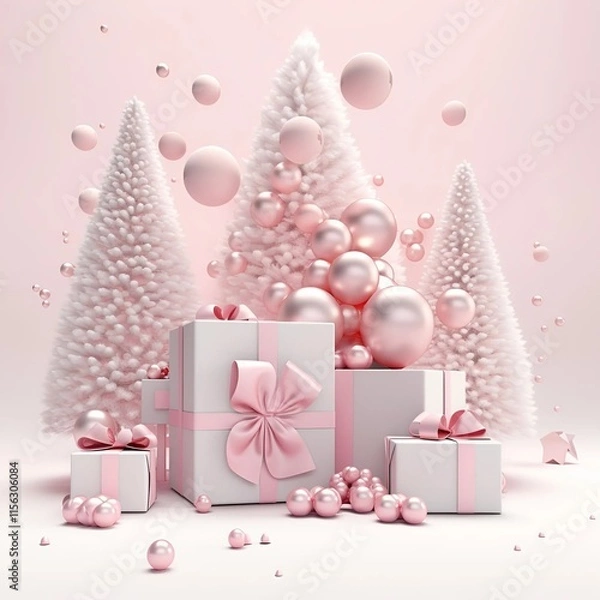 Obraz christmas tree with gifts