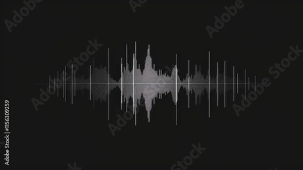 Fototapeta A visual representation of sound waves on a dark background.