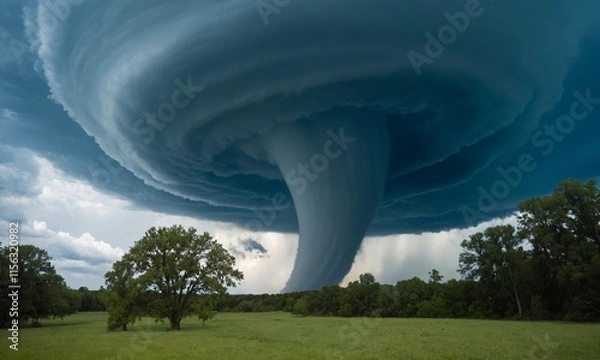 Obraz 멋진 토네이도 풍경 구름
