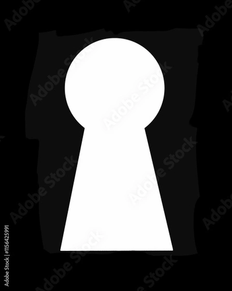 Fototapeta keyhole transparent keyhole black background 
