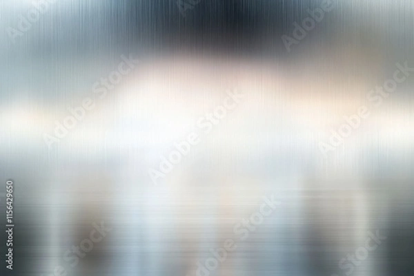 Fototapeta Abstract white and silver gradient with metallic sheen for futuristic design
