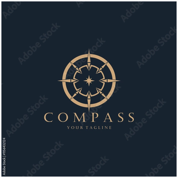 Obraz compass icon isolated on background.modern flat compass pictogram,business,marketing,internet concept.trendy simple vector symbol for websitedesign or button to mobile app.logo illustration.