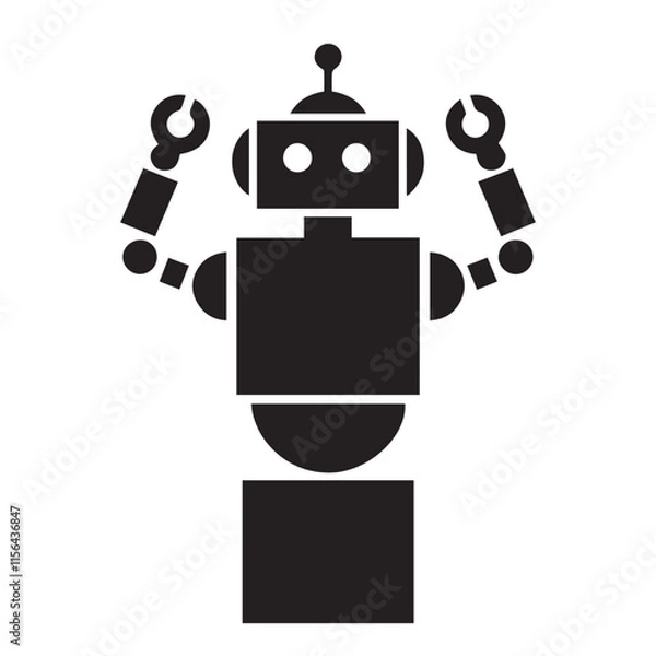 Fototapeta robot vector icon