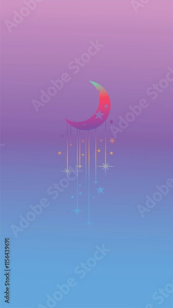 Obraz moon and stars wallpapers for mobile phones and backgrounds Wallpapers featuring foliage usually feature a natural and lush aesthetic