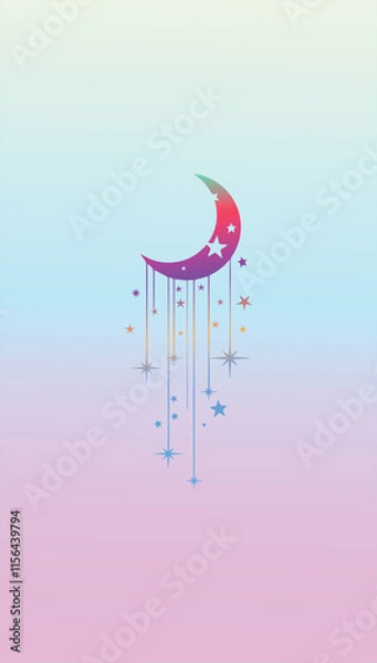 Fototapeta moon and stars wallpapers for mobile phones and backgrounds Wallpapers featuring foliage usually feature a natural and lush aesthetic