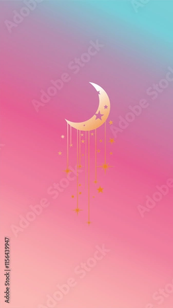 Obraz moon and stars wallpapers for mobile phones and backgrounds Wallpapers featuring foliage usually feature a natural and lush aesthetic