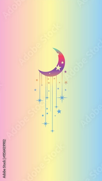 Obraz moon and stars wallpapers for mobile phones and backgrounds Wallpapers featuring foliage usually feature a natural and lush aesthetic