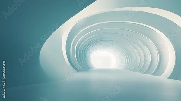 Obraz Abstract Tunnel Architectural Design With Light