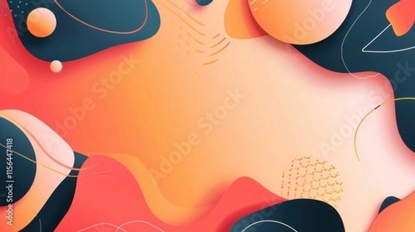 Obraz Exploring the 3D Minimalist Abstract Background Realm