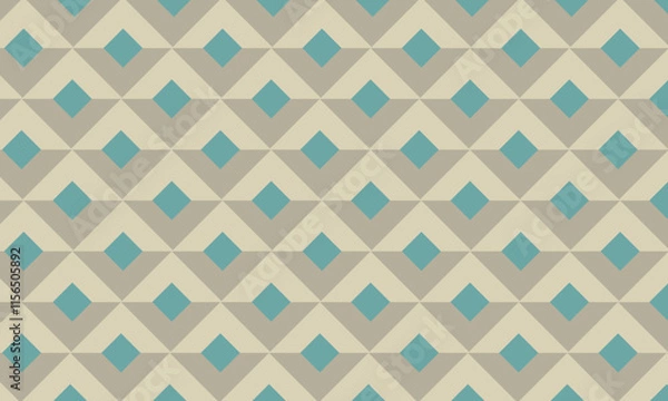 Fototapeta Golden 3d seamless geometric pattern. Lines, squares and rhombuses
