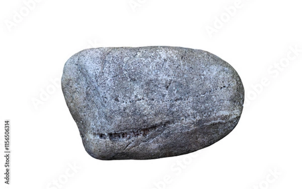 Obraz long grey stone isolated on transparent background