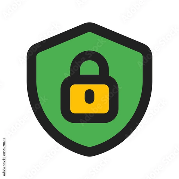 Obraz internet security line color icon