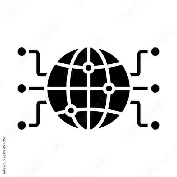 Fototapeta Global Network Icon
