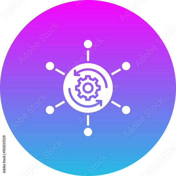 Fototapeta Process Icon