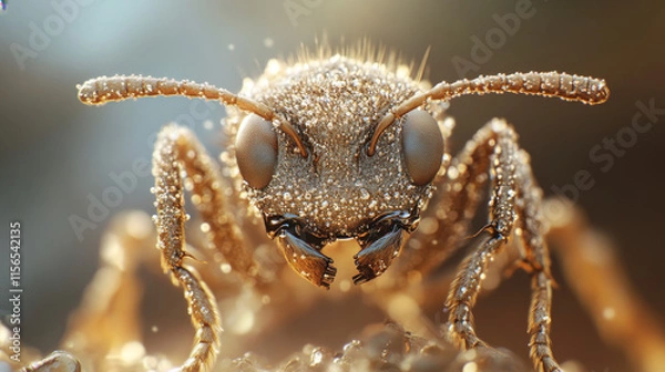 Fototapeta Ant of the particles. The ant consists of small circles.