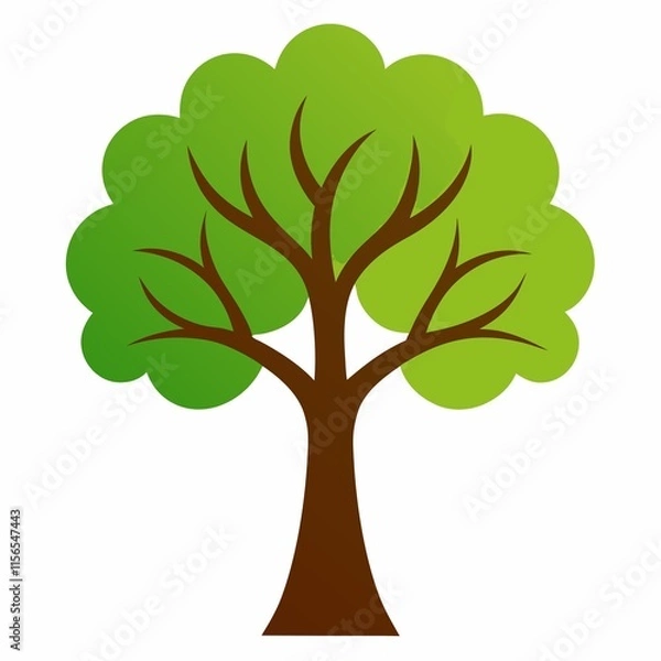 Fototapeta tree with leaves illustration