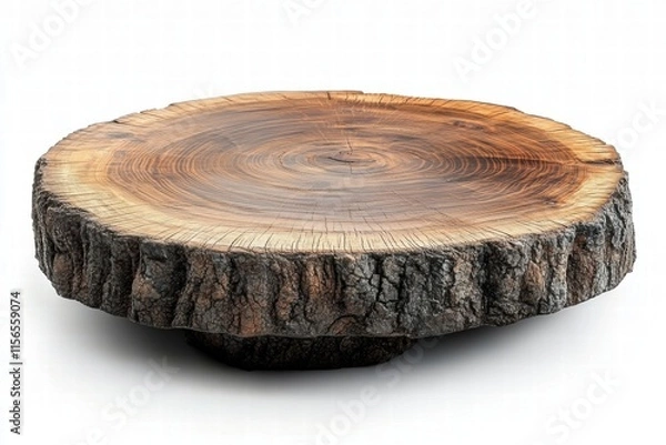 Fototapeta Rustic Wooden Tree Slice Tabletop