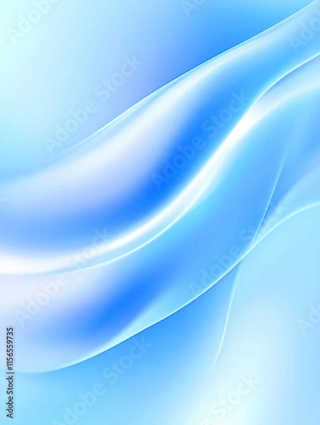 Fototapeta Abstract Soft Blue Gradient Waves Background