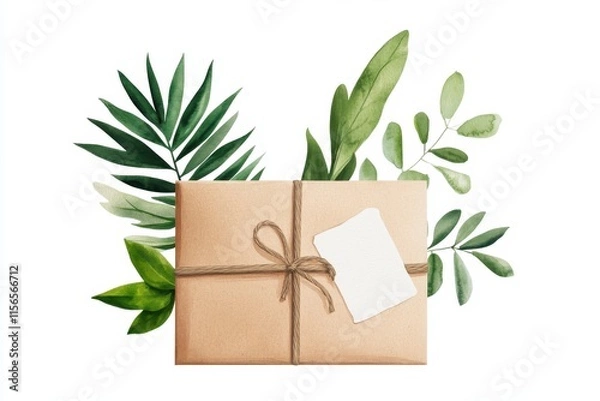 Fototapeta Eco-Friendly Delivery Package: Sustainable Shipping Solutions for a Greener Tomorrow