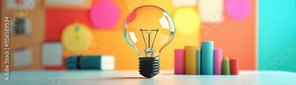 Fototapeta Influence flat design front view educational theme animation vivid