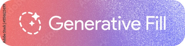 Fototapeta AI assistant chat button with grunge for all kind of generative application or website. Sparkle icons tools into Ai generative fill online app.