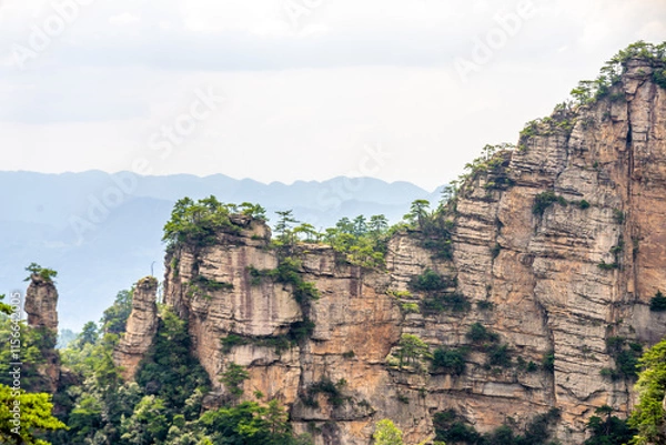 Obraz Mountains and forests in Zhangjiajie scenic area, Hunan Province, China