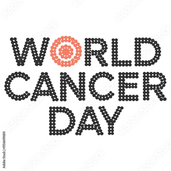Fototapeta World cancer day- Purple gradient ribbon illustration, On White background - Suitable for greeting cards, social media, web etc