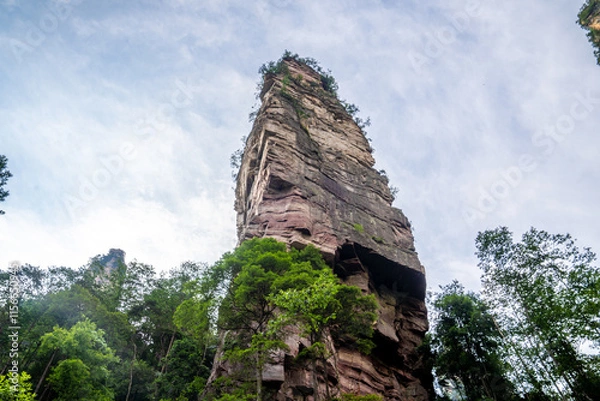 Obraz Mountains and forests in Zhangjiajie scenic area, Hunan Province, China