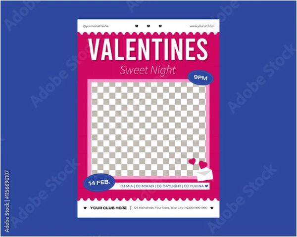 Obraz Valentines Party Flyer