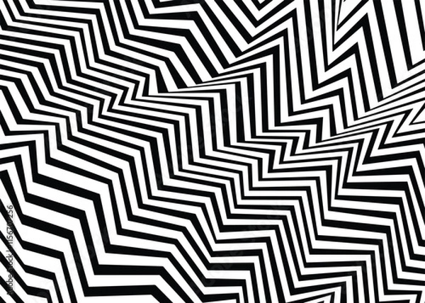 Fototapeta Abstract trippy lines pattern. For web and digital media.