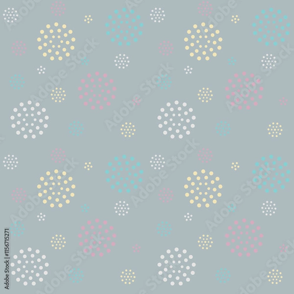 Obraz Neon Pastel Polka Dot Seamless Patterns