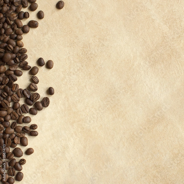 Obraz Coffee beans background. Copy space
