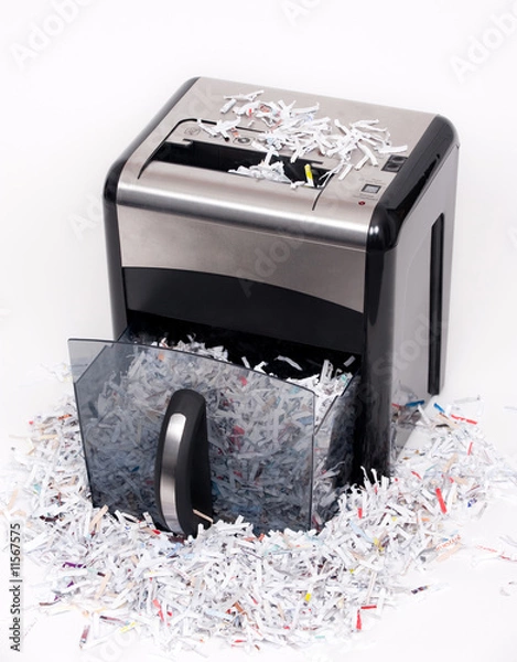 Obraz Open paper shredder
