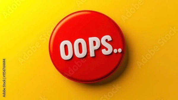 Obraz The Oops Button Design