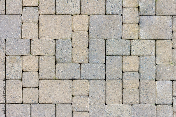 Fototapeta Garden Patio Stone Pavers Top View