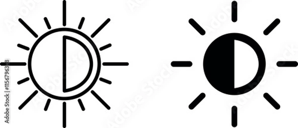 Obraz "Minimalist Brightness Icon Vector Design"