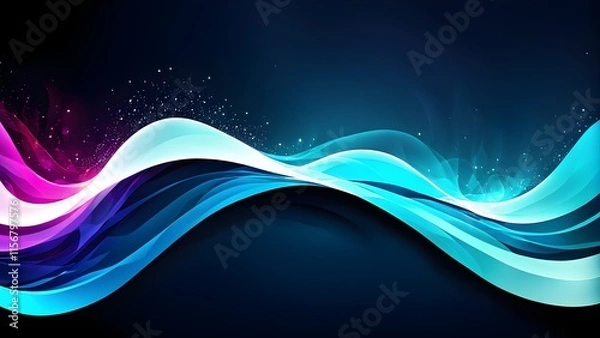Fototapeta Abstract colorful vector background, color wave design for brochure, website, flyer