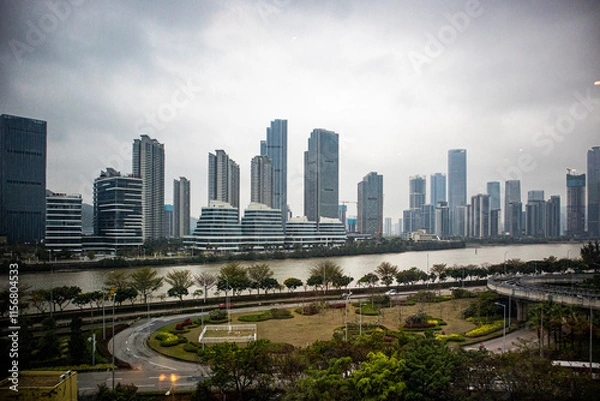 Obraz hengqin city skyline 