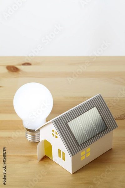 Obraz ソーラーハウスと白熱電球